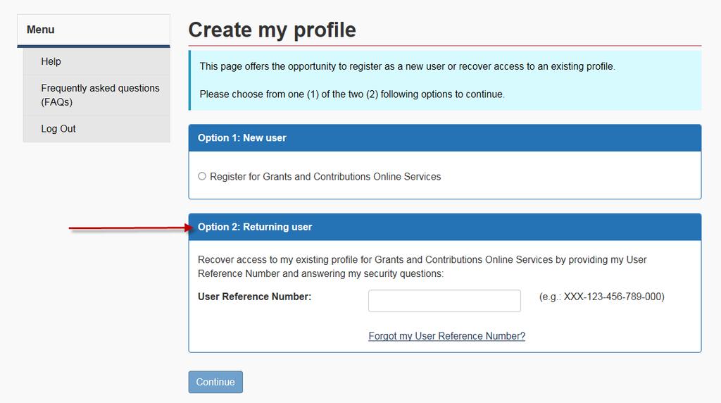 Figure 19 Create my profile screen 7. EDIT YOUR PROFESSIONAL PROFILE You may edit your professional profile at any time.