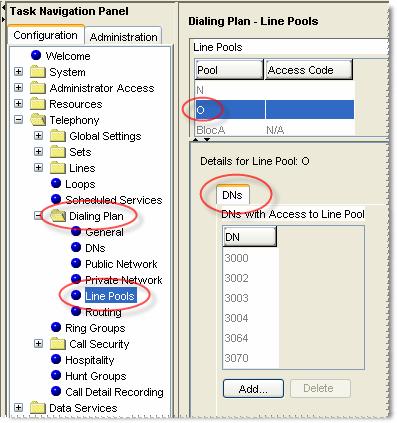 For each IP trunk you must select a Line Pool in the Details tab at the bottom of the page (See Figure 6 below). Available Pool codes start at A to O. In this case we selected Pool O.