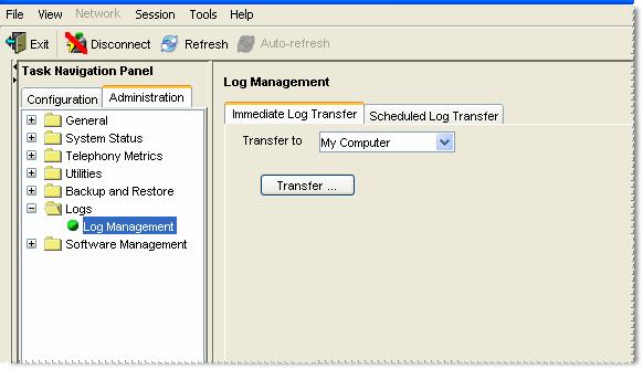 The category of logs you want to transfer, such as Sensitive Information logs A schedule for a log file transfer You can also transfer log files using the BCM Web page if you cannot access the BCM