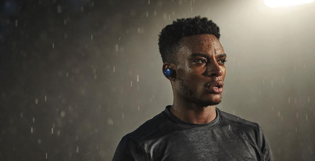 Strong, reliable Bluetooth connection. Sweat and weather resistant.