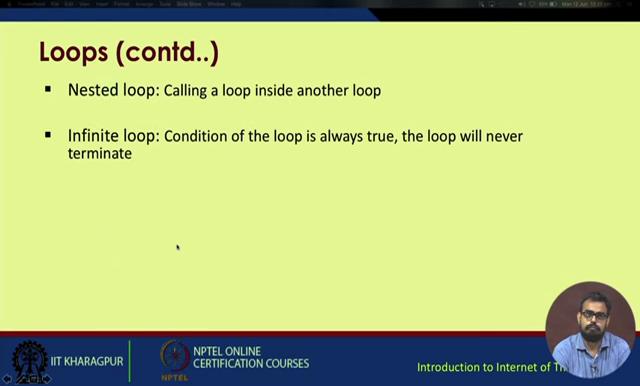 So, you have an infinite loop.