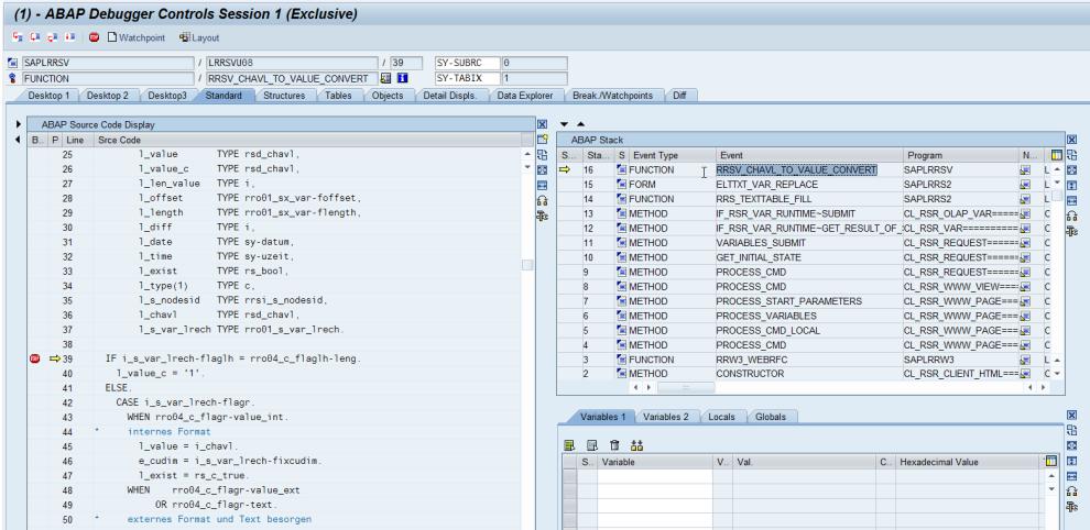 in the image below: In the ABAP Stack area, by