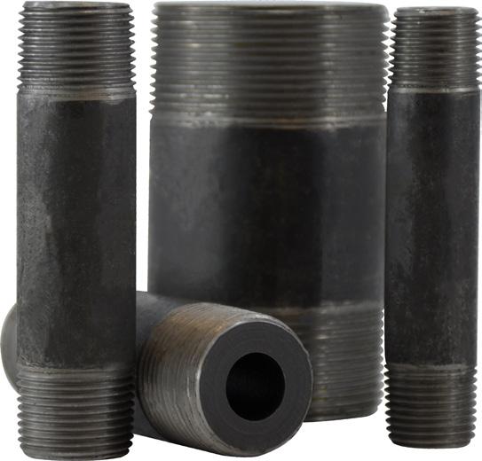 BLACK & GALVANIZED SCH 40 BLACK AND GALVANIZED Product Specifications Welded steel pipe nipples both galvanized and black in diameters ranging from 1/8 up to 4 in lengths from close to 12