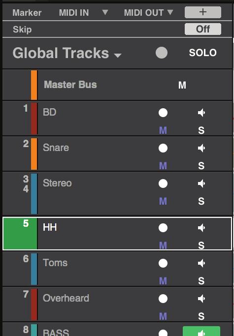 A Tracks Live session can consist of up to 256 tracks. You can view the Main window timeline only or see the timeline with a mixer.