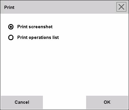 BMW Group Page 109 Printing The print function is available in all masks and can be accessed via the "Print" symbol. A popup window with selectable print options appears.