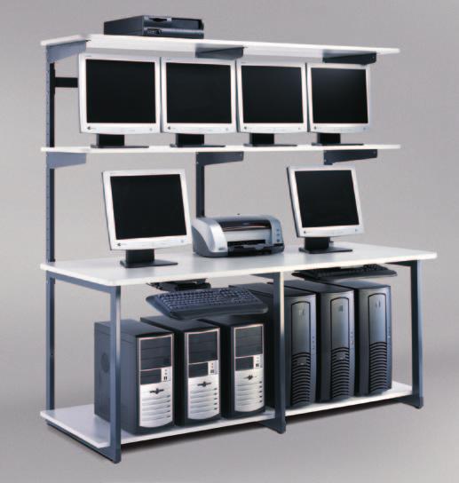 e * LAN RACKING SYSTEM Model 21172 72" LAN Station with optional keyboard supports Store more for less.