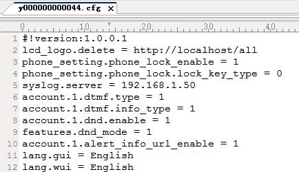 For example, if the MAC address of the IP phone is 0015651130F9, MAC-local CFG file has to be named as 0015651130f9-local.cfg (case-sensitive) respectively.