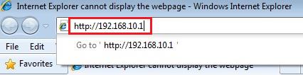 3. Configure 3.1 Launch a WEB BROWSER, such as Microsoft IE, Google Chrome or Apple Safari. 3.2a Type http://192.168.0.