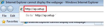 Please make sure you type in http://ap.setup exactly, not ap.setup. Because some browse assume ap.setup to a Keyword instead of domain name.