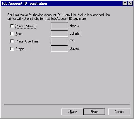 e. Select any print restrictions for the Account ID. Click Next.