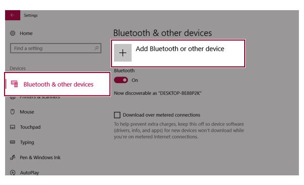 130 Using the PC 3 Select [Bluetooth & other devices] > [Add