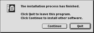 click Continue Figure 10: Important Information screen then click Agree Support Note: By default, Personal Web Sharing and OpenDoc are installed as part of the installation process of Mac OS 8.