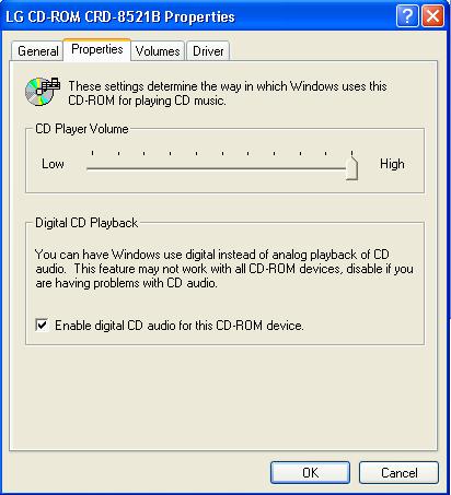 PLAYING CD IN YOUR CD-ROM OR DVD-ROM DRIVES 1. Go to the Device Manager and select your CD-ROM or DVD-ROM and click Properties 2.