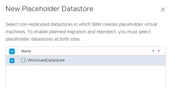 For the VMware Cloud on AWS SDDC select the Workload Datastore and click Add For the