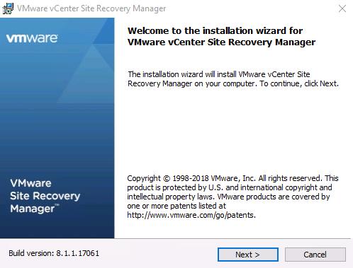 Click Next at the VMware Patents dialog Read the License Agreement and select I agree, click Next Confirm