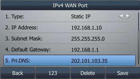 Getting Started 2. Press or, or the Switch soft key to select IPv4, IPv6 or IPv4 & IPv6 from the IP Mode field. 3. Press the Save soft key to accept the change or the Back soft key to cancel.