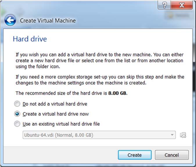 2 Then, create a virtual hard drive: Select VDI (VirtualBox Disk Image): 2 The setting can altered after the OS is