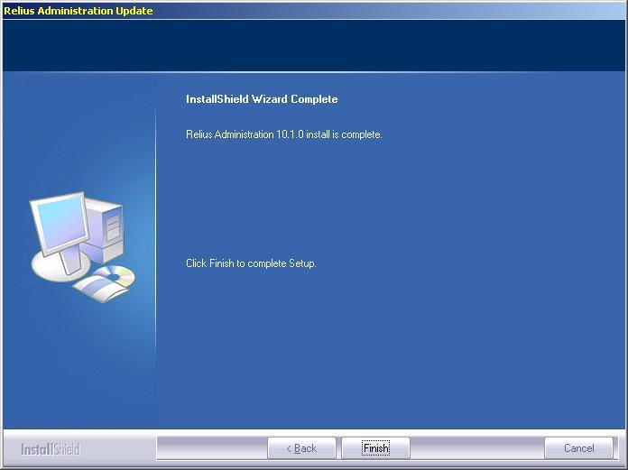 3.17 The installation will then copy and register the new Relius Administration 10.1 files. 3.18 The final screen will look like the one below.