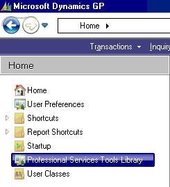 CHAPTER 1 INSTALLING PROFESSIONAL SERVICES TOOLS LIBRARY 5. In the Available Windows folder list, expand the Technical Service Tools list, then expand Project.