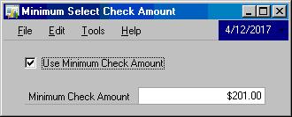 Payables Management Minimum Check setup: 1. This tool modifies existing features within Microsoft Dynamics GP.