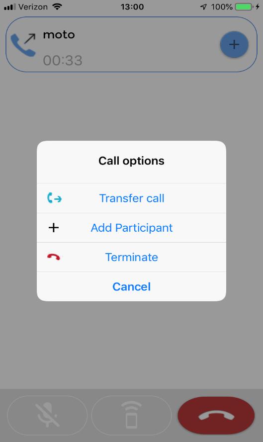 Intercom Transfer call (1) Smartphone A and Smartphone B are on OSC intercom