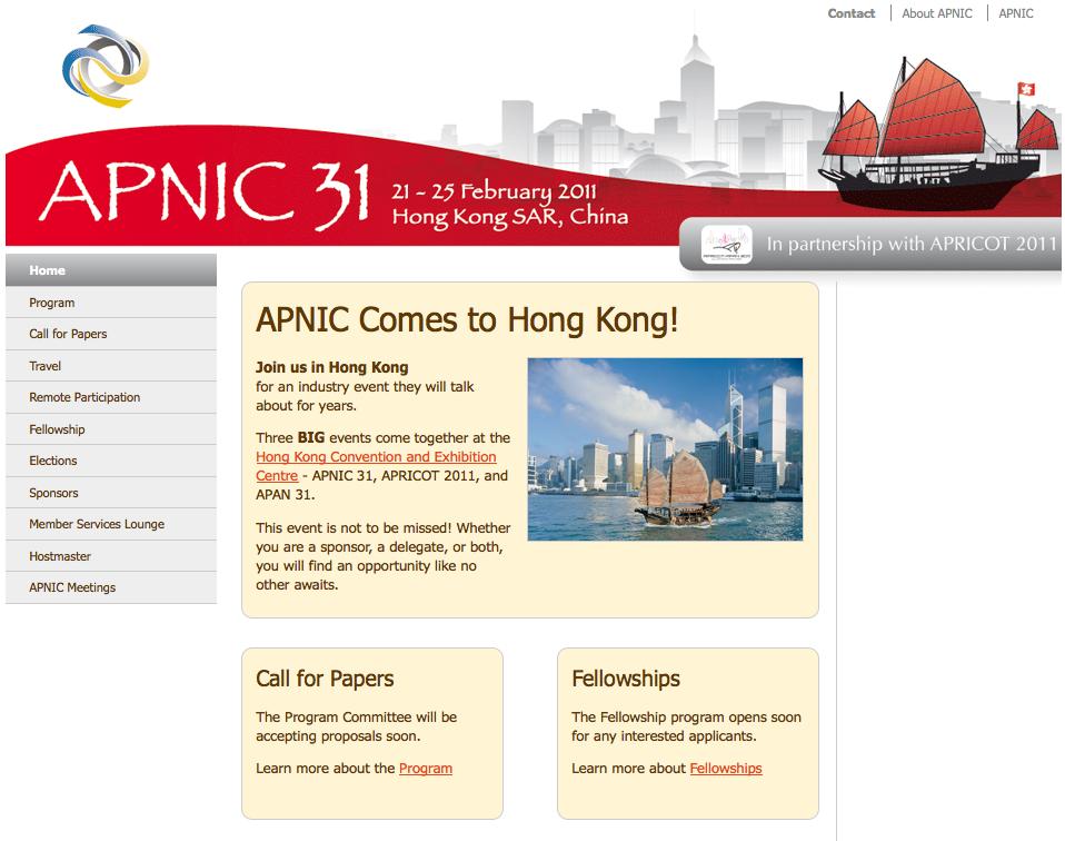 Next APNIC meeting APNIC 31 Participation Participate is open remotely to