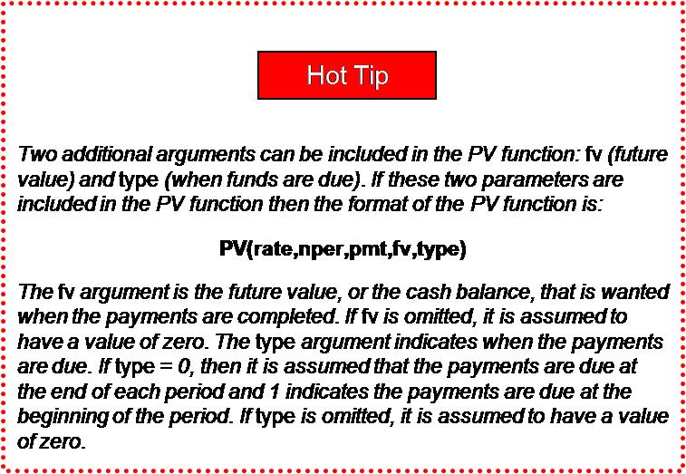 PMT Function You can calculate a payment amount for a loan, such as a car loan, using the PMT function.