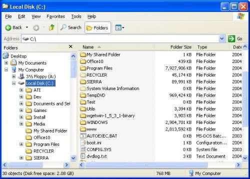 Different Views in Windows Explorer Details multiple columns of information are shown
