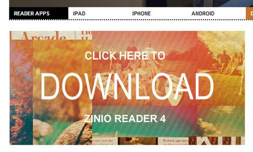 Part 3) How to download Zinio Reader 4 a) For your PC Click on the magazine title and you will see the