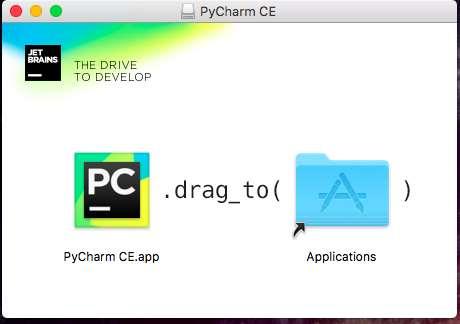 Press the left mouse button on the PyCharm icon to the left and drag the icon over