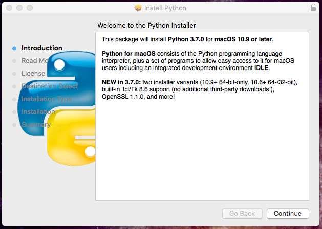 Step 1(b): Python Setup [MacOSX] Follow the download instructions for Windows above.