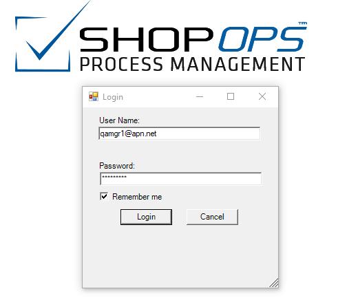 Accessing ShopOps To access ShopOps, locate the ShopOps Icon on the Desktop of your computer and double click o The ShopOps login page will appear.