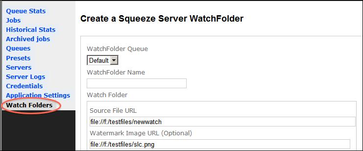When activity is detected, Squeeze Server encodes the files to the designated presets and delivers them to designated destinations.