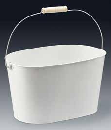 3042-WHITE Oval Metal Pail with Drop Handle 12 x 8 x 7 2/$6.49 ea.