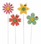 9255 Assorted Wooden Birdhouse Picks 3 x 18 overall height
