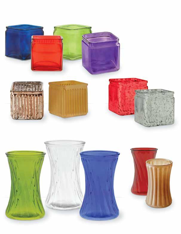 Ribbed and Smooth-Sided Glass Cubes 4.5 x 4.75 Tall GQ2-COLBALT 12/$2.69 ea. GQ2-MOSS 12/$2.69 ea. GQ2-RED 12/$2.69 ea. GQ2-PURPLE 12/$2.