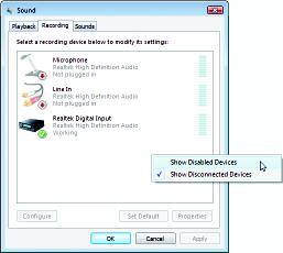 * Enabling Stereo Mix If the HD Audio Manager does not display the recording device you wish to use, refer to the steps below.