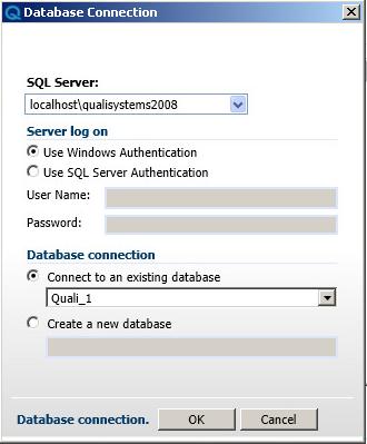 Click Change next to the required database field to open the Database Connection window. 3.