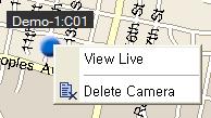 2 Delete Camera : Click the right mouse on the positioned camera and select [Delete Camera].