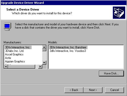 Step 6. Click the Have Disk button. Step 7.