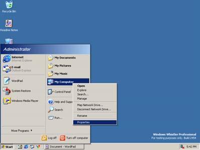 your computer. 9) WINDOWS XP UNINSTALLATION GUIDE 1.