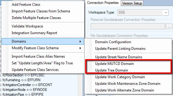 Update MUTCD and Tree Categry Dmains Fields in the gedatabase that are linked t Lucity fields string the fllwing infrmatin shuld have a special dmain assigned: Street sign cdes (MUTCD) Tree cdes