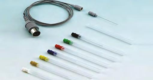 120-150-200-250 cm lead wire & DIN 42802 safety plug - 10 electrodes per set with coloured lead wires (available
