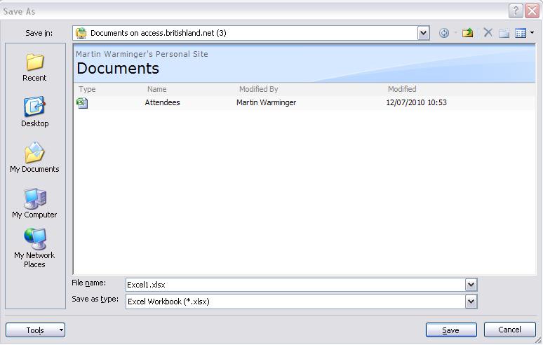 Uploading a document to SharePoint Alternatively, you may upload an existing document.