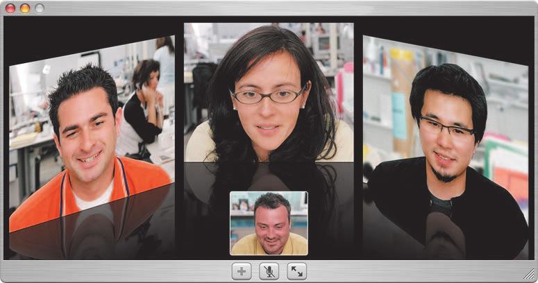Video chat Video chat with family, friends, and colleagues. The 3D view practically puts your guests in the room with you, right down to the reflection on the table.
