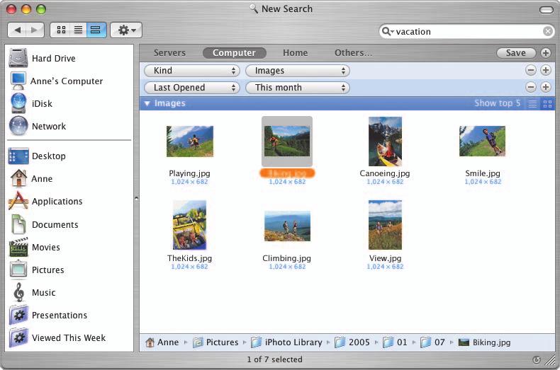 Finding Files To find files in the Finder, just type a word or two in the search field, then specify your search criteria.