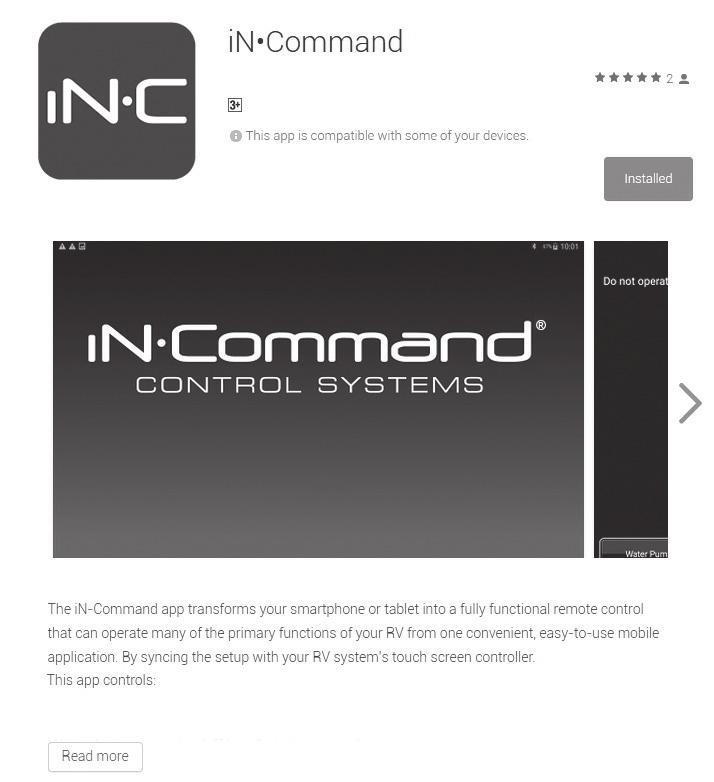 MOBILE DEVICES: in-command Lite is able to pair to Android and ios devices via the mobile App.