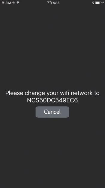 2 For Android: Wait for Wi-Fi connection, then press