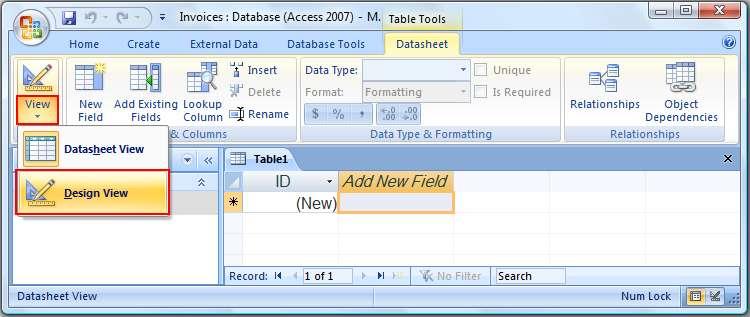 Typically, each set of related data is stored in a separate table.