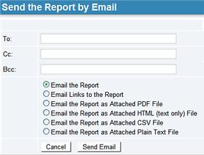 1. Select Demand Reports, Scheduled Reports, or Continuous Reports from the main menu, depending on the type of the report you are sending. 2. Select View beside the report you want to send. 3.